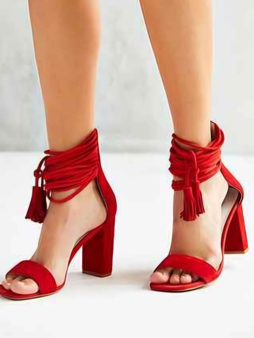 Jeffrey Campbell Formosa Red Suede Heels